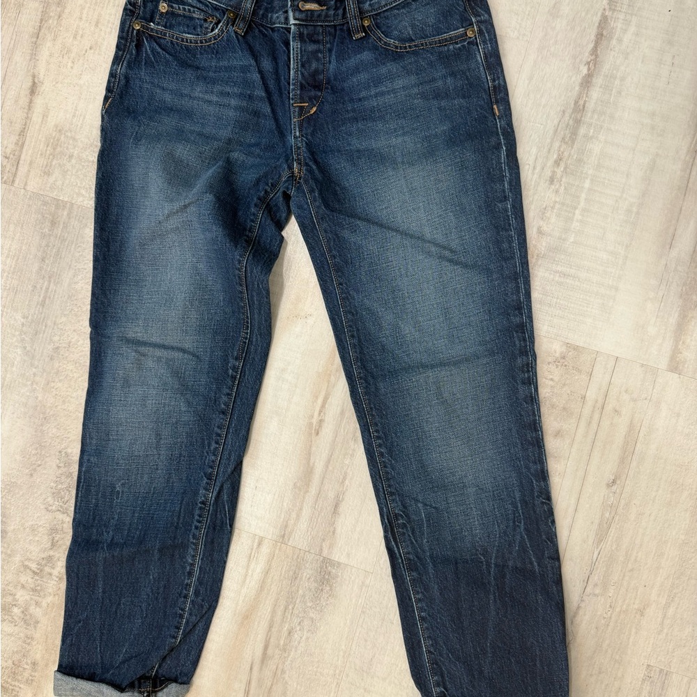 Loft Cropped Blue Denim Jeans